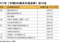 2017年中国500最具价值品牌
