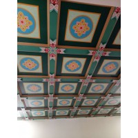 中式古建筑艺术彩绘吊顶集成吊顶通花板