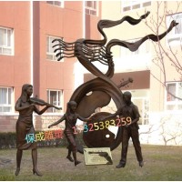 广场公园迎宾模型园林景观人物铸铜雕塑厂家直销