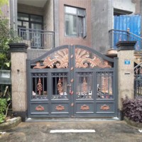 新款 东莞铝艺别墅大门 高档公寓小区防盗门 室外庭院门