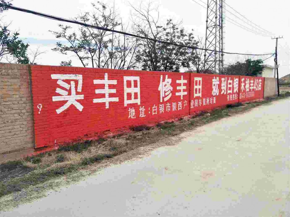 丰田汽车白银地区（手绘）墙体广告精选照片近景3