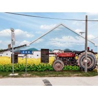 阜阳彩绘墙体广告 阜阳外墙风景画