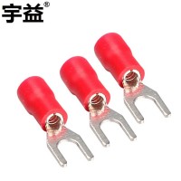 冷压端子SV1.25-3.压线端子冷压接线叉型U型端子铜鼻子