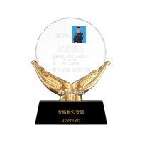 从警纪念周年章光荣退休纪念品奖杯定制牌高档刻字退伍送战友聚会